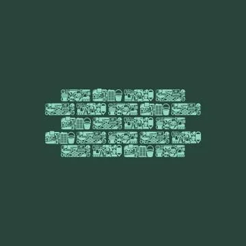 Brick icon Ilustración de archivo