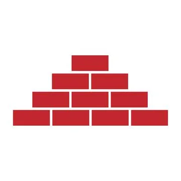 Brick icon logo design template isolated illustration Stock Illustration