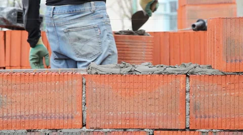 Brick installation 库存影片 5189344