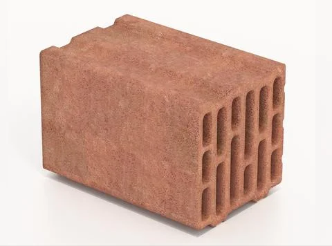 Brick isolated on white background. 3D illustration Illustrazione stock