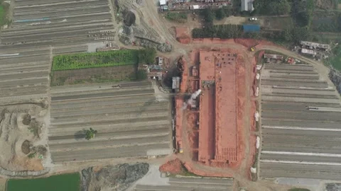 Brick kilns Stock Footage 252016356