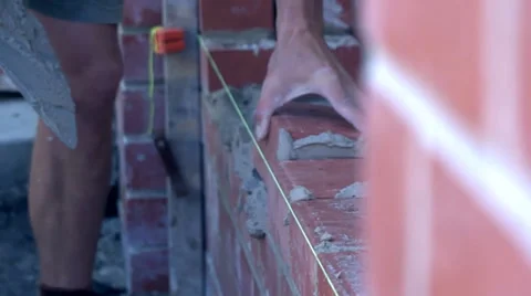 Brick Layer Stock Footage 35769487