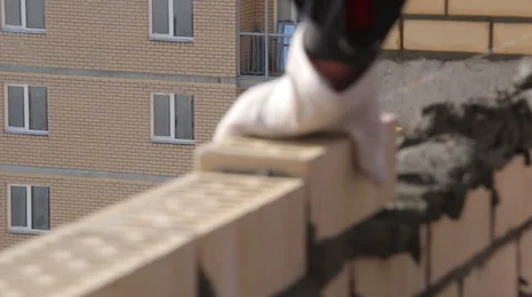 Brick Laying Video stock 66230896