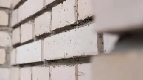 Brick light wall as background Stock Footage 144888848
