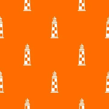 Brick lighthouse pattern vector orange Illustrazione stock