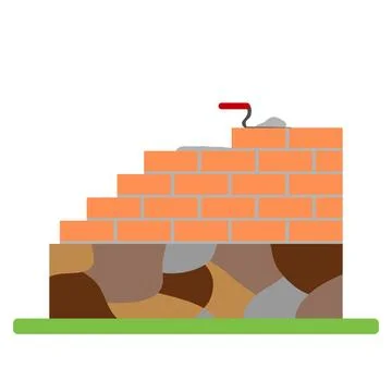 Brick masonry walls Stock Illustration