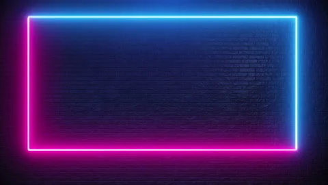 Brick Neon Frame Loop Animation Beautiful Background 10 bit Stock Footage 141189038