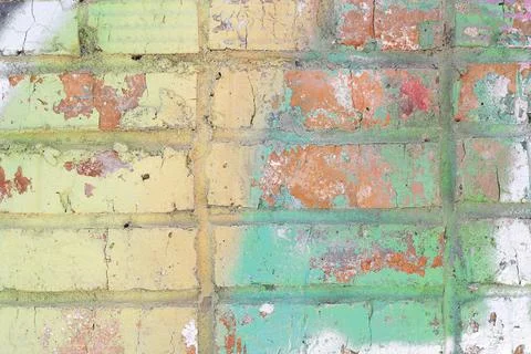 Brick, old, bright wall Foto stock