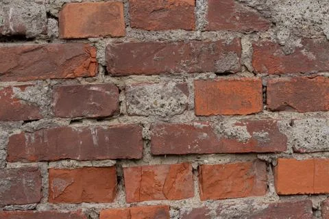 Brick old wall close-up. Background ,texture Stock Photos