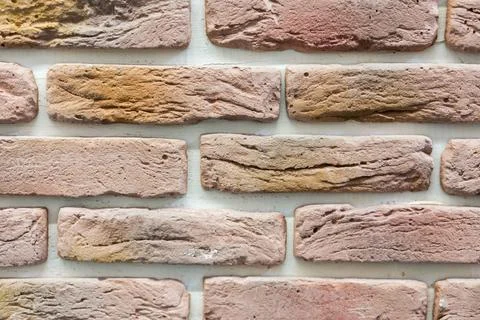 Brick orange wall, brick background. close up Stock Photos