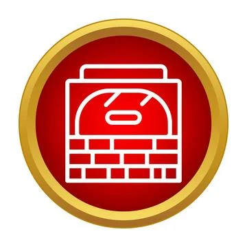 Brick oven icon for baking and bakery business Stock Illustration
