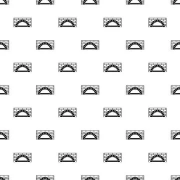 Brick oven pattern seamless vector Stock Illustration