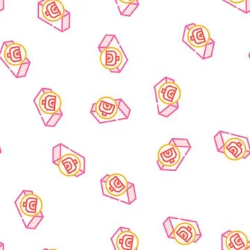 Brick for ovens vector seamless pattern Stock Illustration