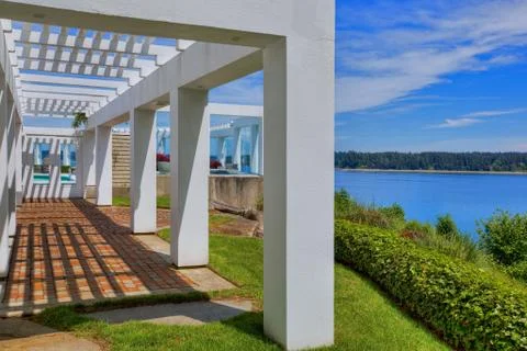 Brick Path water Stock Photos