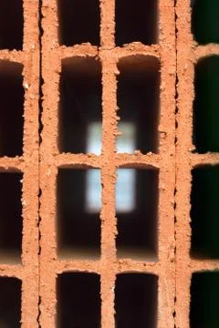 Brick pattern with hole Stock Photos
