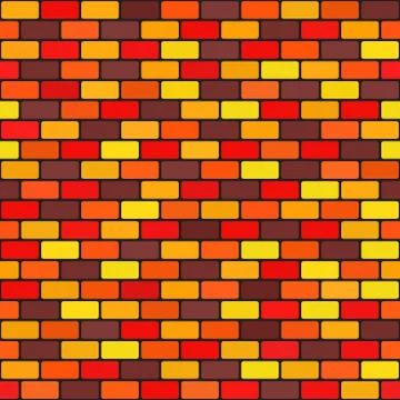 Brick pattern. Seamless vector brick wall Stock Illustration