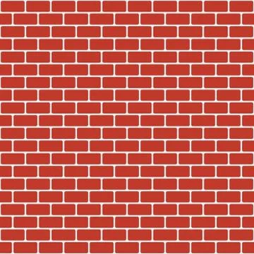 Brick pattern. Seamless vector red brick wall background Stock Illustration