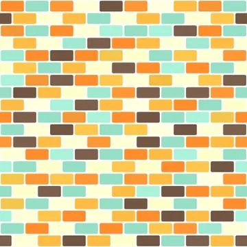 Brick pattern. Vector seamless brick wall Illustrazione stock
