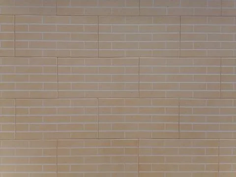 Brick-Patterned Ceramic Wall Stock Photos