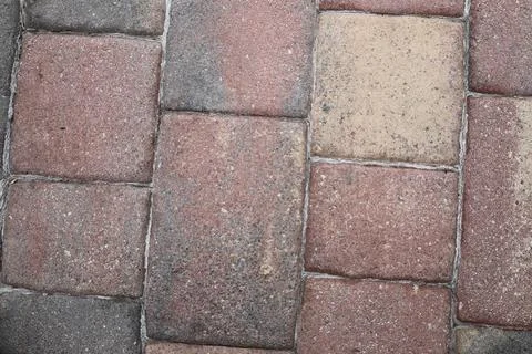 Brick Pavement Pattern Perspective View Outdoor Flooring Stock Photos