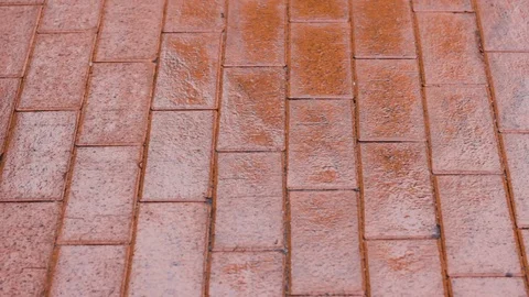 Brick pavement wet    texture background 스톡 동영상 108835666