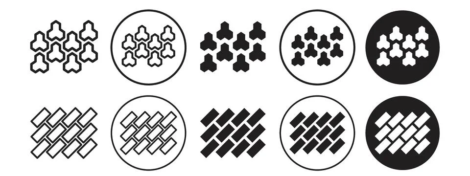 Brick paver icon vector set collection for web Illustrazione stock