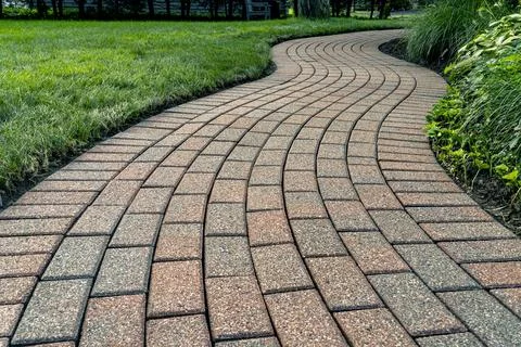 Brick pavers 스톡 사진