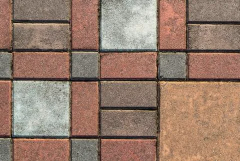 Brick paving pattern Foto stock