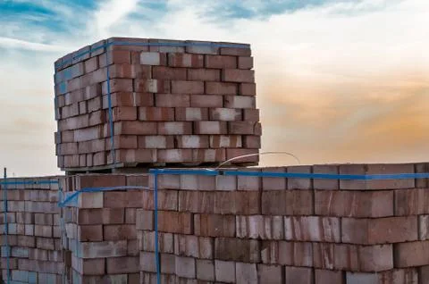 Brick pile Stock Photos