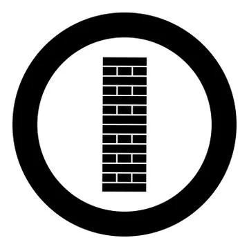 Brick Pillar Blocks in stack game for home adult and kids leisure Board games Stock Illustration
