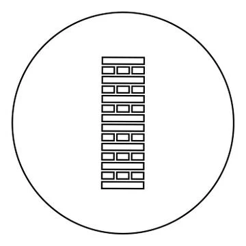 Brick Pillar Blocks in stack game for home adult and kids leisure Board games Stock Illustration