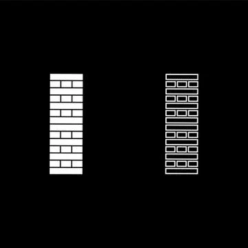 Brick Pillar Blocks in stack Jenga game for home adult and kids leisure Board Stock Illustration