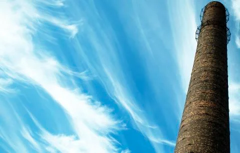 Brick pipe to the sky Foto stock