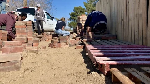 Brick placement Stock Footage 126783944