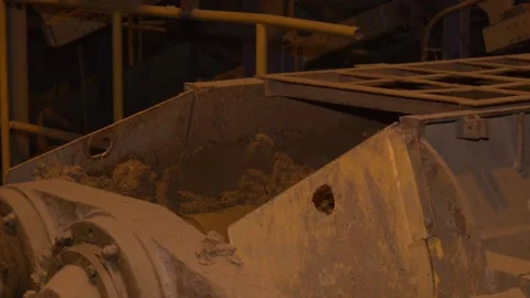 Brick production, hollow ceramic bricks factory. Stock Footage 234584351