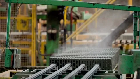 Brick Production. View Of Conveyor And Machines Stock Footage 192558295