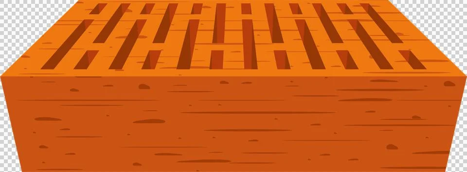 A brick with rectangular voids running through its surface. An interesting .. Stock Illustration