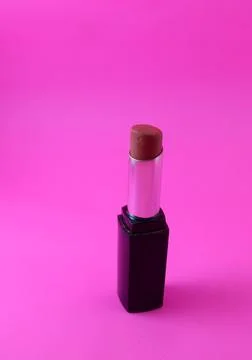 Brick red lipstick Stock Photos