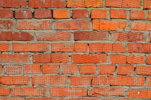 Brick red wall. background of a old brick house. Red brick wall texture bac.. Foto stock