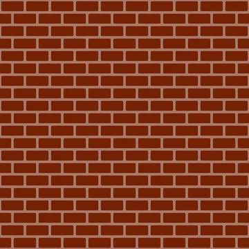 Brick red wall outline vector texture. Simple outline seamless pattern 스톡 일러스트