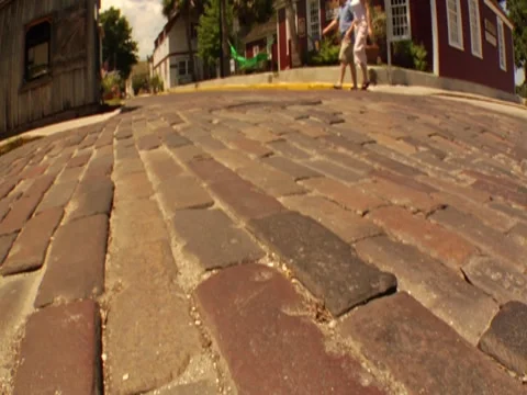 Brick Road Stock Footage 8696642