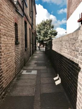 Brick road on richmond Stock Photos