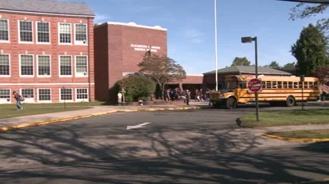 Brick school Stock Footage 10684821