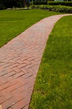 Brick sidewalk Stock Photos