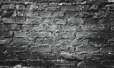 Brick Silver Wall. Rock background. Rock texture. Black texture. Stone backgr Stock Photos
