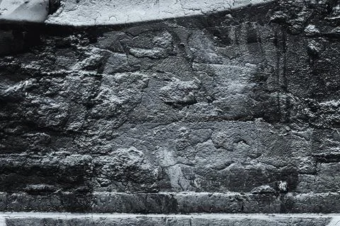 Brick Silver Wall. Rock background. Rock texture. Dark texture. Stone backgro Stock Photos