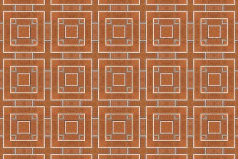 Brick square wall kaleidoscopic pattern Illustrazione stock