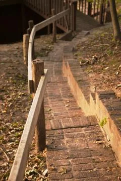 Brick stairs Stock Photos