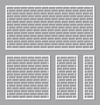 Brick stencil set.  Stock Illustration