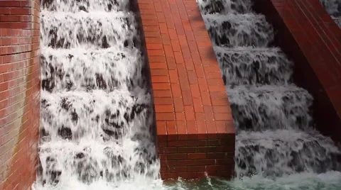 Brick Step Fountain Video stock 52080661